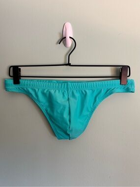 Men’s Coyote Classic Swim Thong in Teal - Size Medium (31-32)